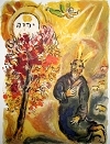 Marc Chagall - Moses at the burning bush