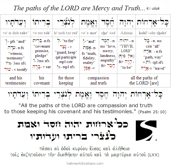 Psalm 25:10  Hebrew Grammar
