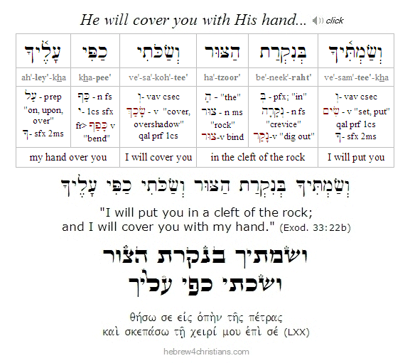 Exodus 33:22 Hebrew Analysis