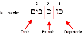 Tonic, Pretonic, and Propretonic syllables