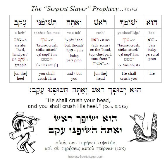 Gen. 3:15b Hebrew analysis