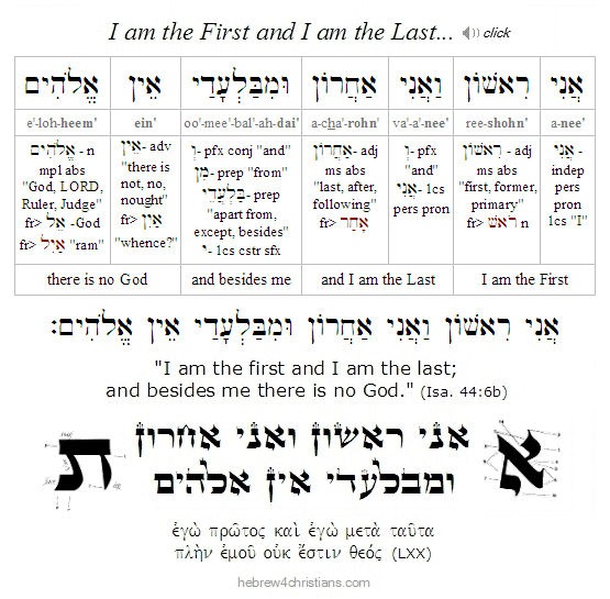 Isa. 44:6 Hebrew Lesson