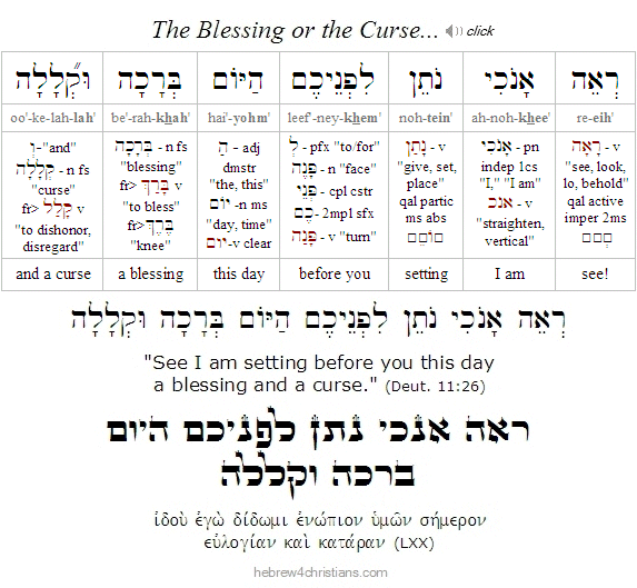 Deut. 11:26 Hebrew lesson