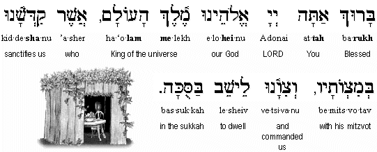 Blessing over the sukkah