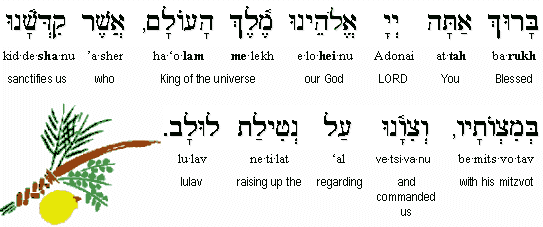 Blessing over the lulav