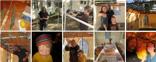 Sukkot 5773 - Building the Sukkah