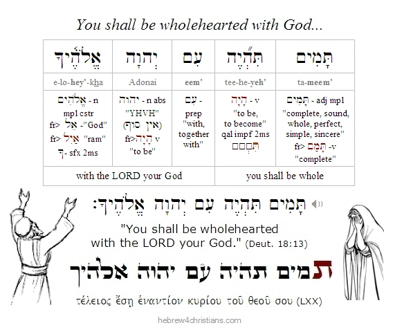 Deuteronomy 18:13 Hebrew Lesson