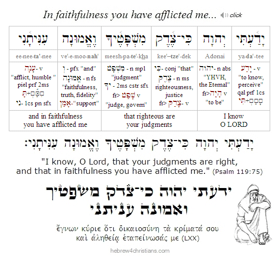 Psalm 119:75 Hebrew Lesson