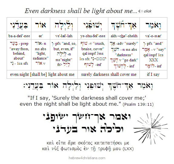 Psalm 139:11 Hebrew Lesson