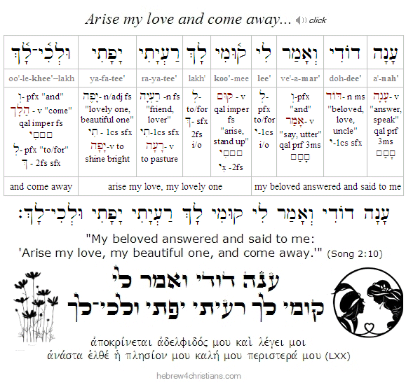 Song 2:10 Hebrew lesson