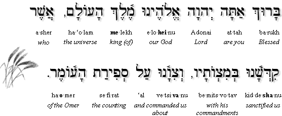 Chart For Counting The Omer