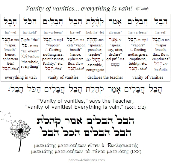 Eccl 1:2 Hebrew Lesson