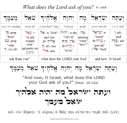 Deut. 10:12 Hebrew Lesson