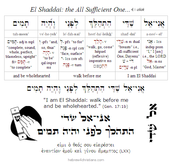 Parashat Lekha - God as El Shaddai - אֵל שַׁדַּי