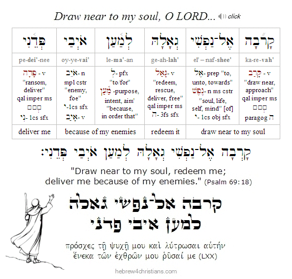 Psalm 69:18 Hebrew lesson