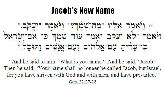 Genesis 32:27-28 Hebrew Reading